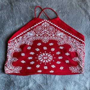Bandana print crop top
